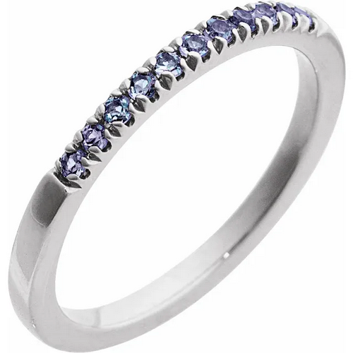 Stuller Settings 14K White Natural Alexandrite Stackable Ring