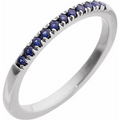 Stuller Settings 14K White Natural Blue Sapphire Stackable Ring
