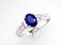 Royal Jewelry Manufacturing Blue Sapphire and Diamond Ring