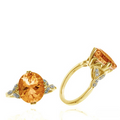 Ryan Gems Citrine and Diamond Ring
