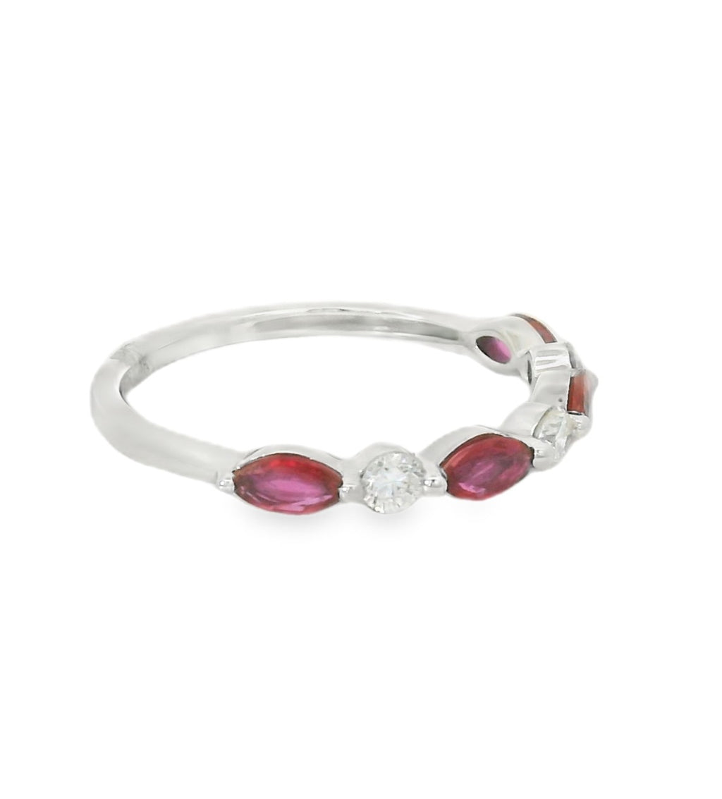 H.J. Namdar Ruby and Diamond Band, view 2