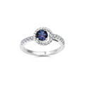 Chatham Created Gems & Diamonds Lab Grown Alexandrite and Diamond Ring