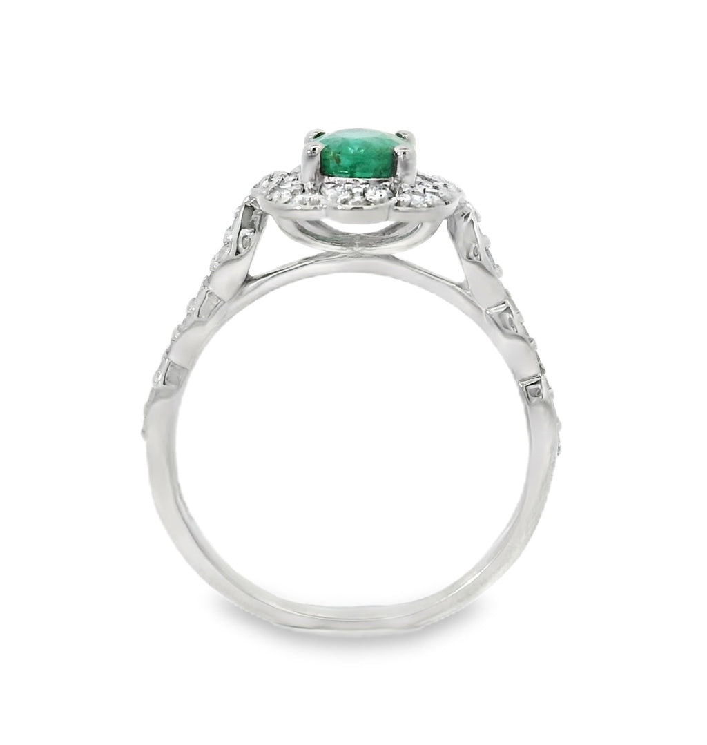 Affordable Gems (NY) Emerald and Diamond Ring, view 3