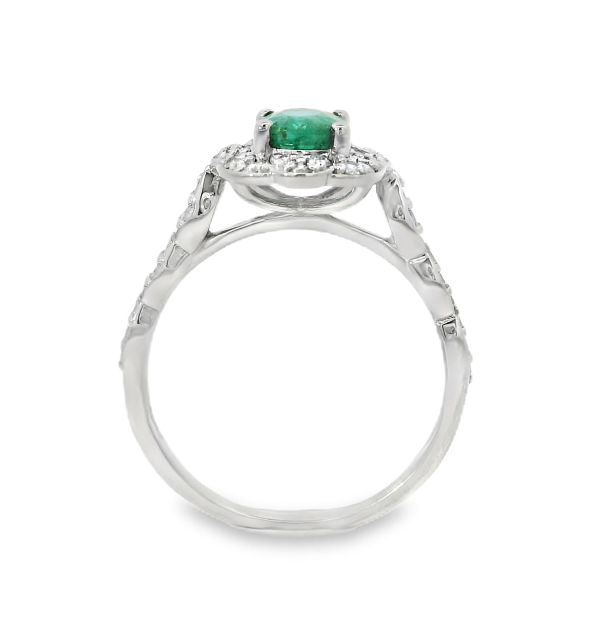 Affordable Gems (NY) Emerald and Diamond Ring, view 3