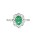 Affordable Gems (NY) Emerald and Diamond Ring