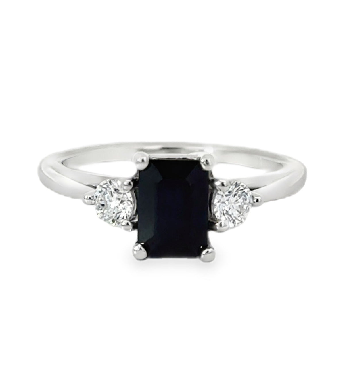 Affordable Gems Blue Sapphire and Diamond Ring