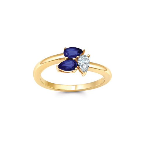 Chatham Created Gems & Diamonds Lab Grown Blue Sapphire Ring
