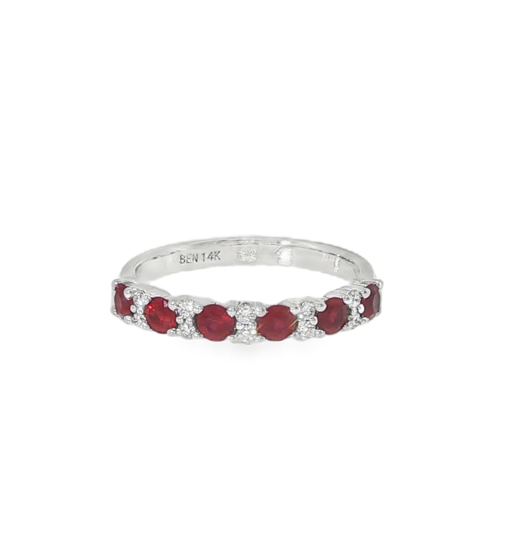 H.J. Namdar Ruby and Diamond Band, view 2