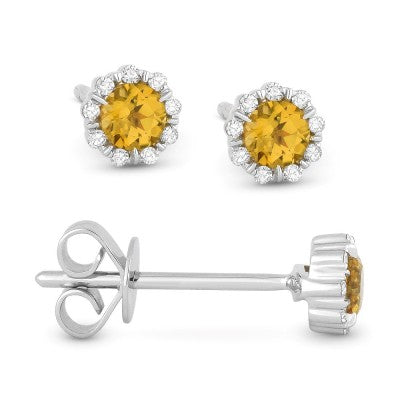 Madison L Designs Citrine Stud Earrings
