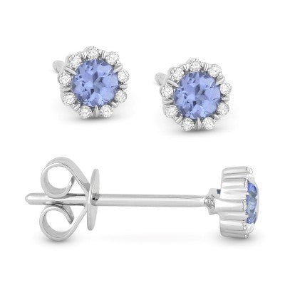 Madison L Designs London Blue Topaz Stud Earrings
