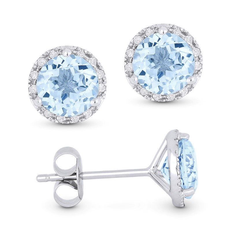 Madison L Designs Blue Topaz Stud Earrings