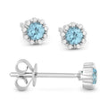 Madison L Designs Blue Topaz Stud Earrings