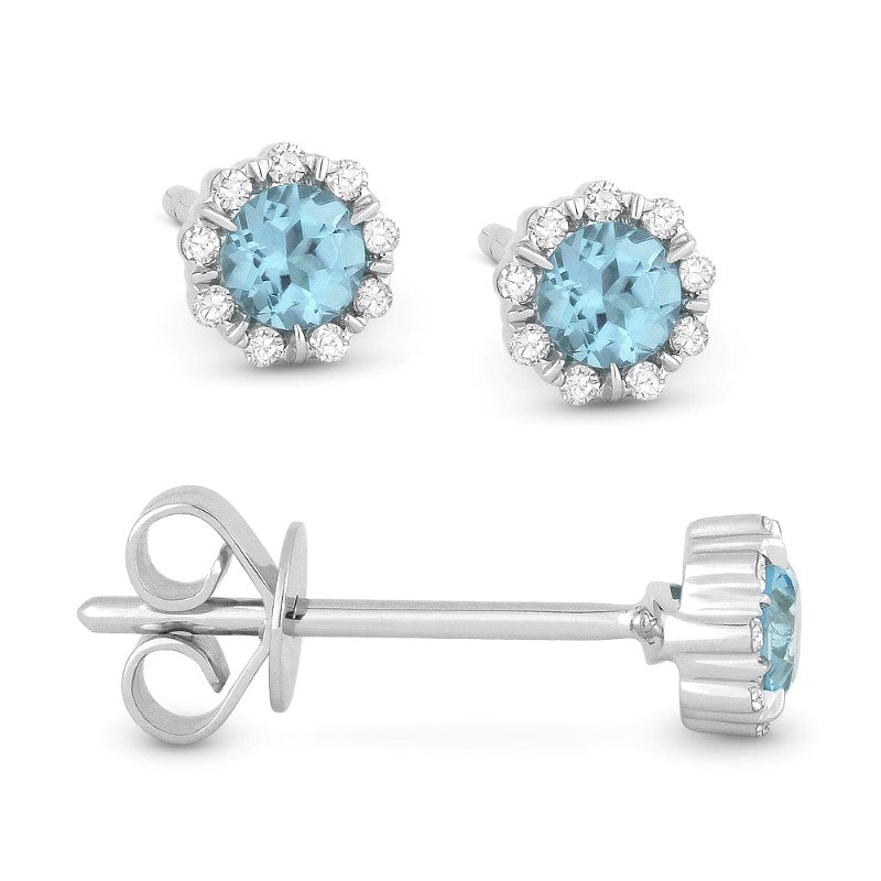 Madison L Designs Blue Topaz Stud Earrings