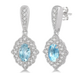 Ashi Diamond Aquamarine and Diamond Earrings