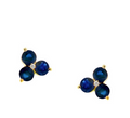 Ryan Gems Blue Sapphire and Diamond Trio Studs