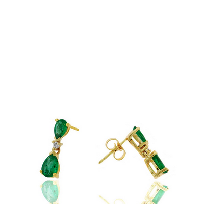 Ryan Gems Emerald and Diamond Drop Earrings