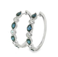 H.J. Namdar Sapphire and Diamond Hoops
