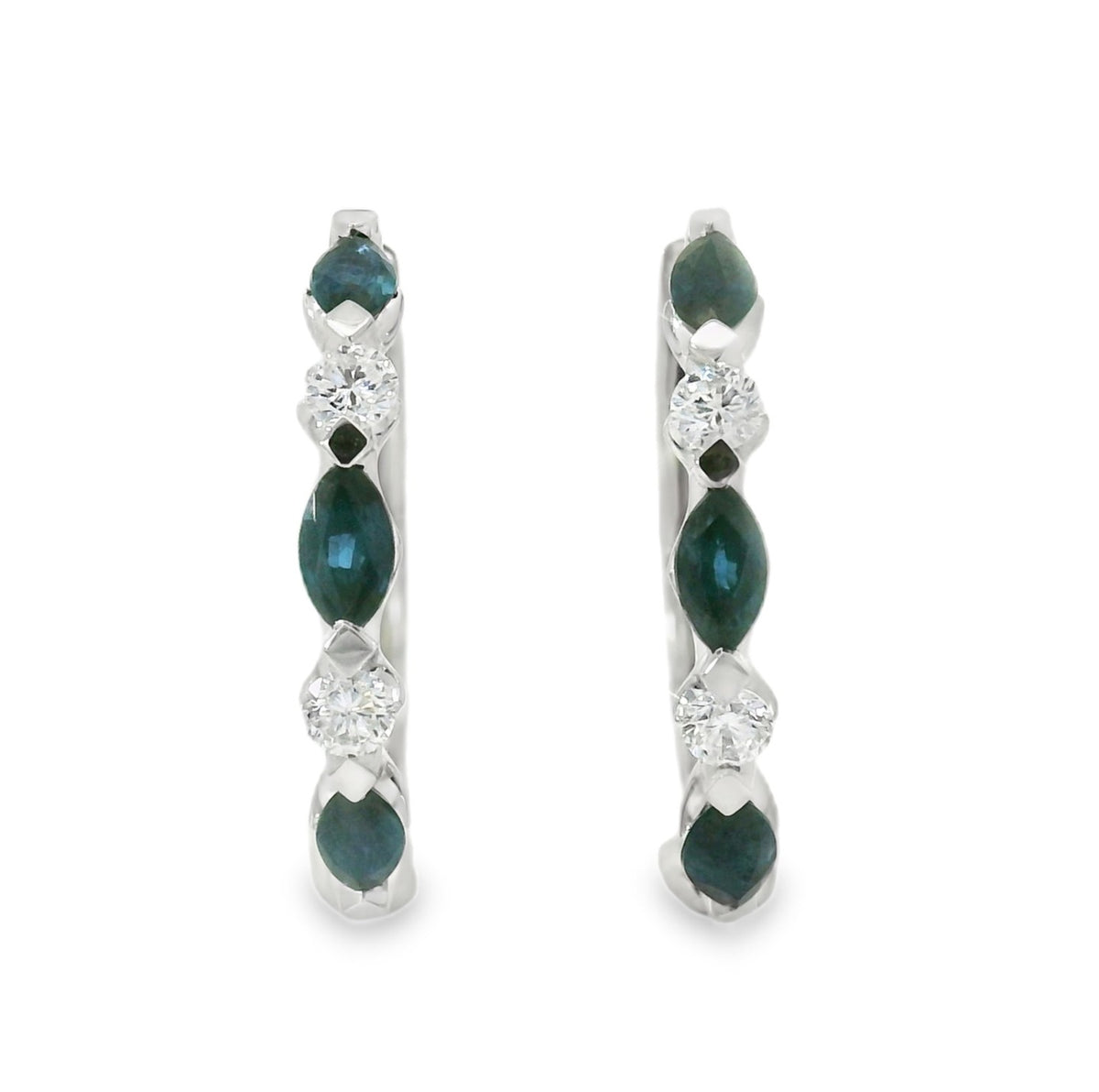 H.J. Namdar Sapphire and Diamond Hoops