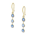 Raymond Mazza Sapphire Slice Earrings