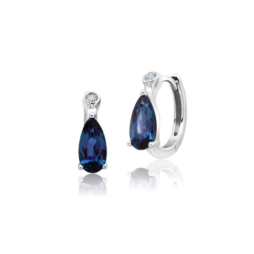 Chatham Created Gems & Diamonds Lab Grown Alexandrite Huggies
