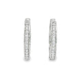 Gemma Couture Three Sided Blue Sapphire and Diamond Hoops