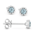 Madison L Designs Aquamarine Stud Earrings