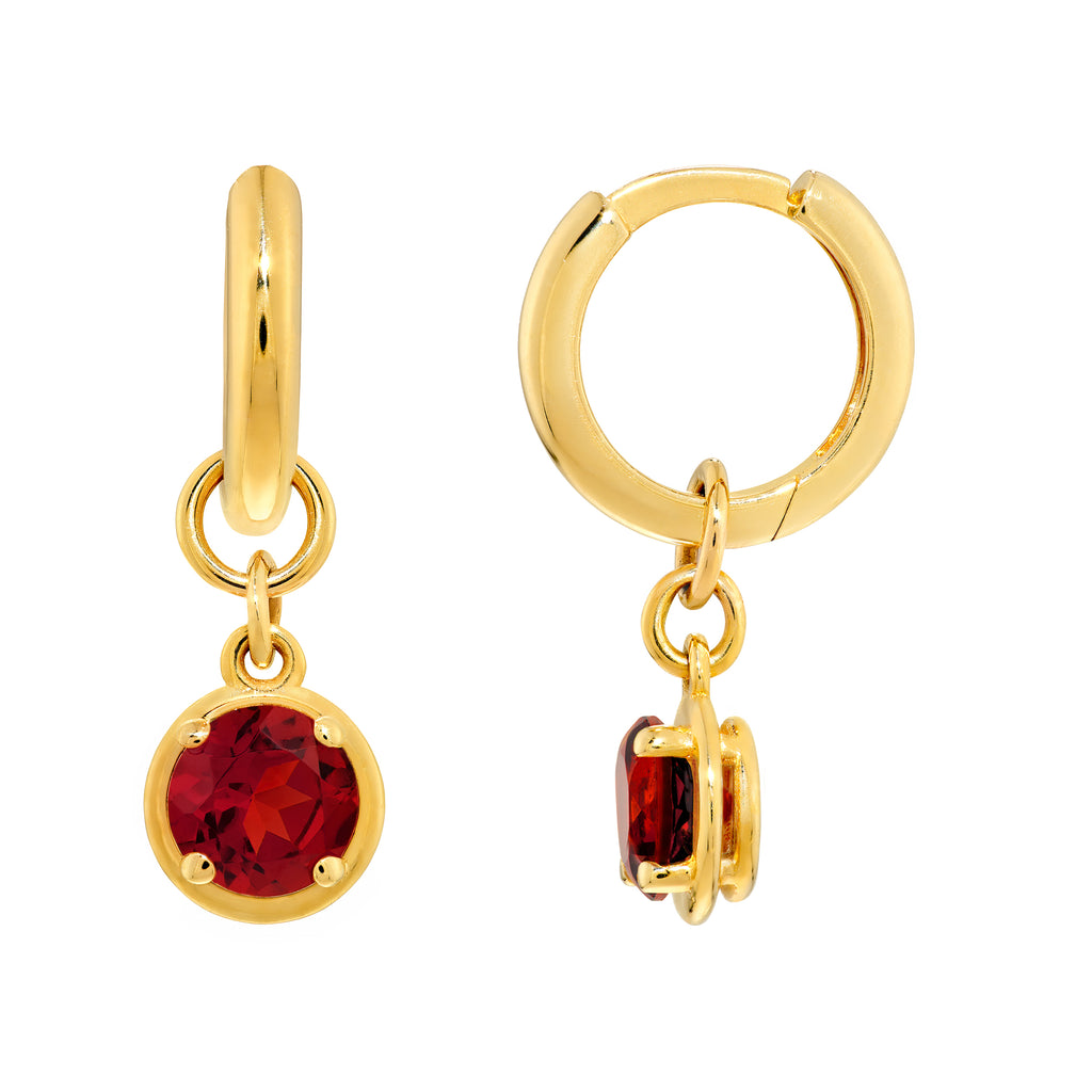 Garnet Drop Earrings