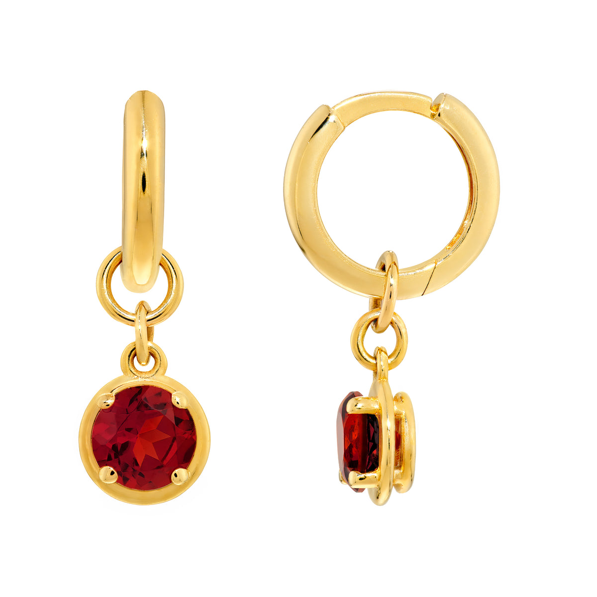 Garnet Drop Earrings