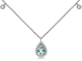 Royal Jewelry Manufacturing Aquamarine and Diamond Necklace