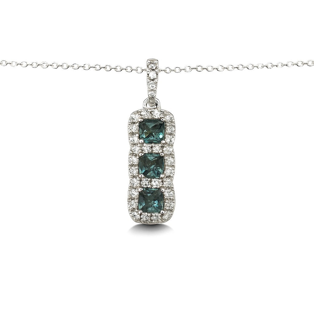 A & D Gem Alexandrite and Diamond Pendant