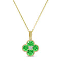 Madison L Designs Green Garnet and Diamond Pendant