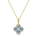 Madison L Designs Blue Topaz and Diamond Pendant