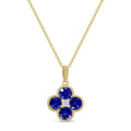 Madison L Designs Created Blue Sapphire and Diamond Pendant