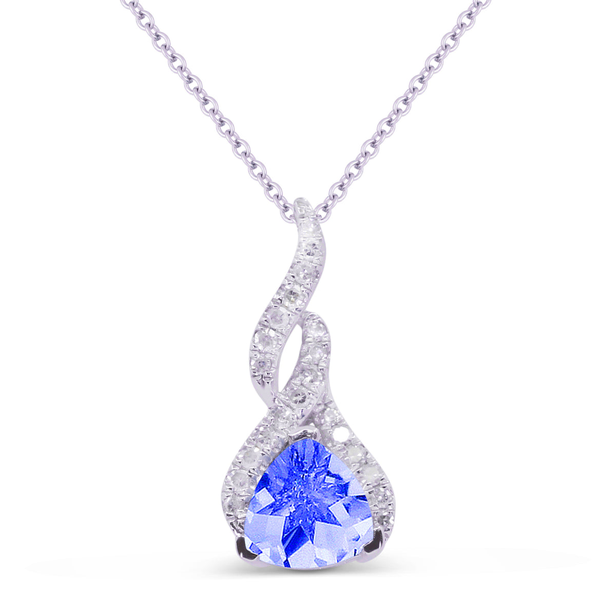 Madison L Designs Created Blue Sapphire and Diamond Pendant