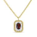 Madison L Designs Garnet and Diamond Pendant