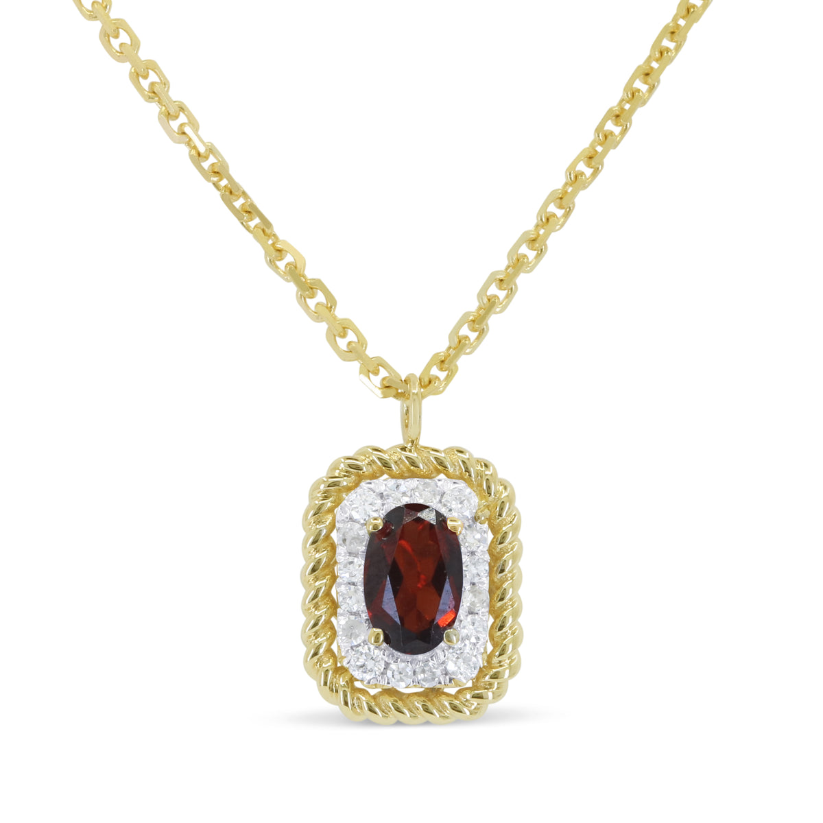 Madison L Designs Garnet and Diamond Pendant