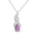 Madison L Designs Amethyst and Diamond Drop Pendant