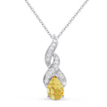 Madison L Designs Citrine and Diamond Drop Pendant