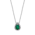 S.E.S Creations Emerald Halo Pendant