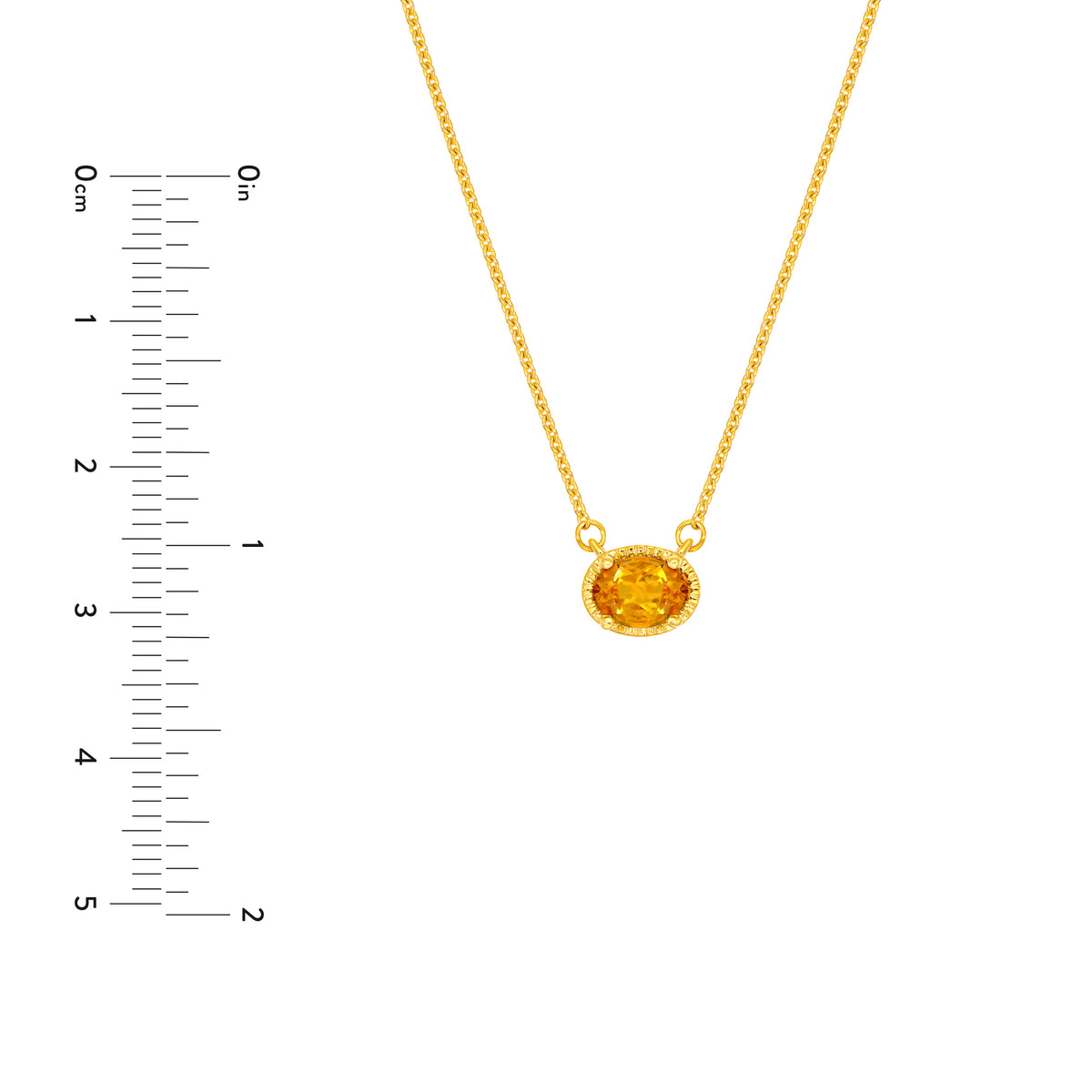 Citrine Station Pendant