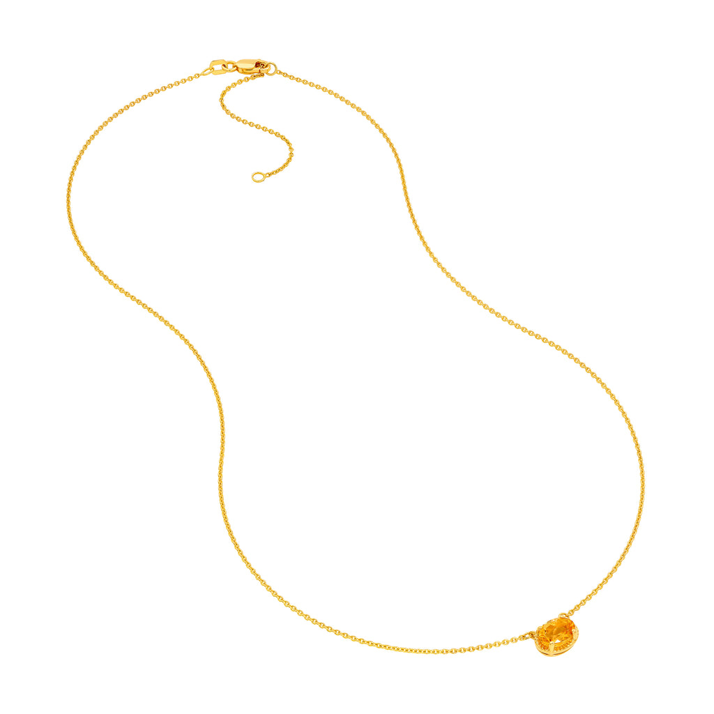 Citrine Station Pendant