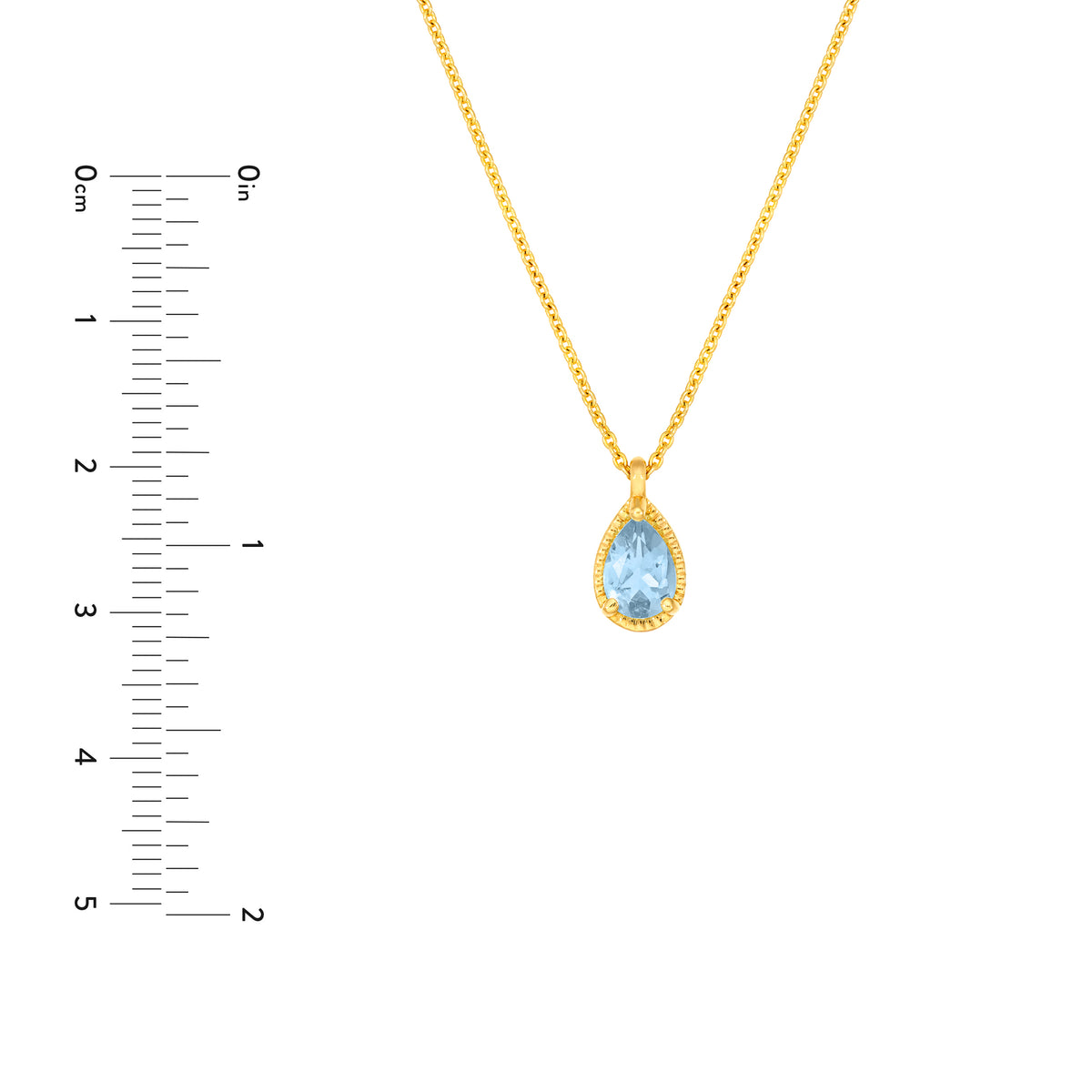 Blue Topaz Frame Pendant