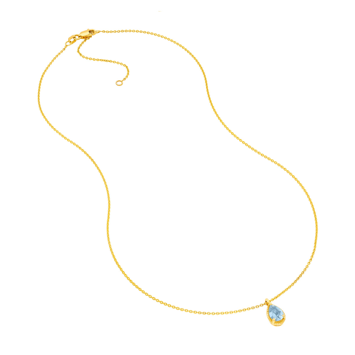 Blue Topaz Frame Pendant