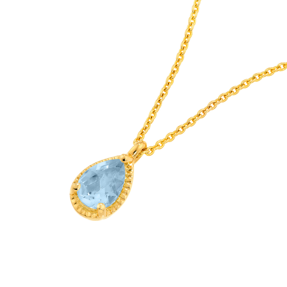 Blue Topaz Frame Pendant