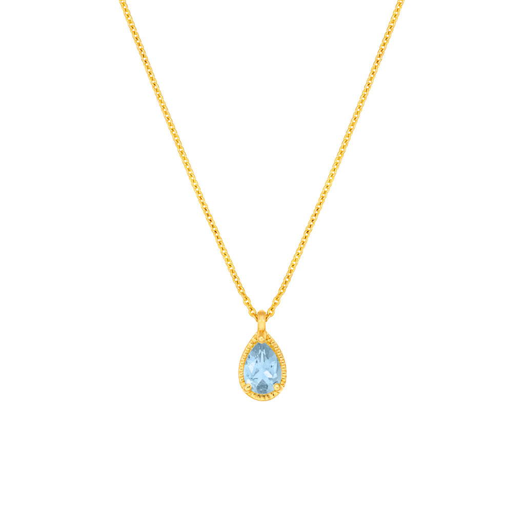 Blue Topaz Frame Pendant