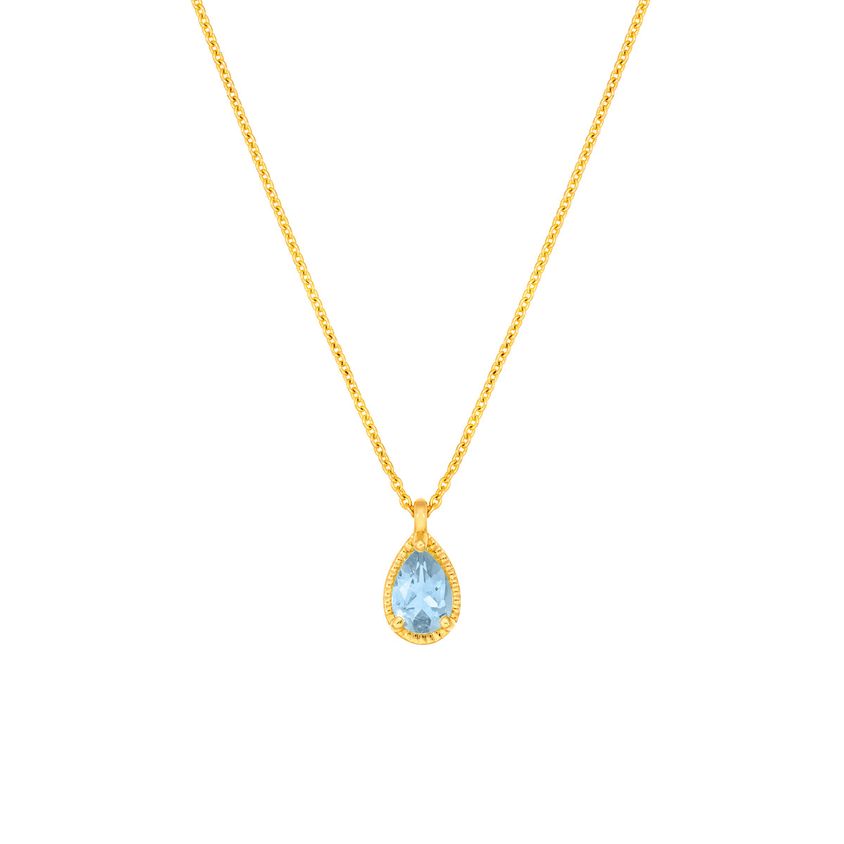 Blue Topaz Frame Pendant