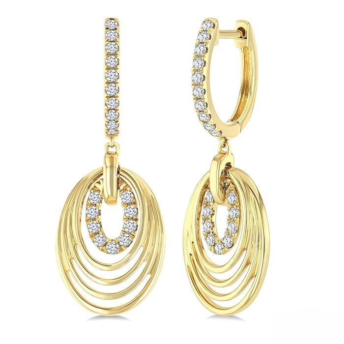Ashi Diamond Aeris Gold Drop Diamond Fashion Earrings