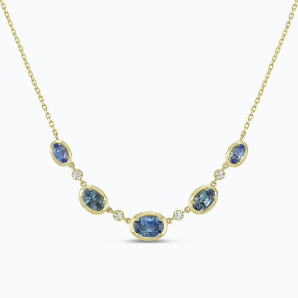 Dilamani Montana Sapphire and Diamond Necklace