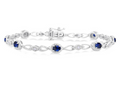 Ashi Diamond Blue Sapphire and Diamond Tennis Bracelet