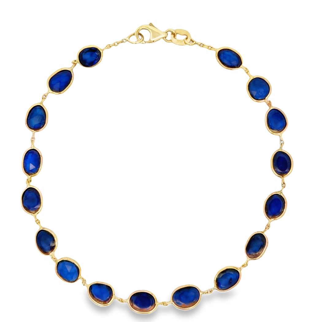 Raymond Mazza Blue Sapphire Bracelet, view 2